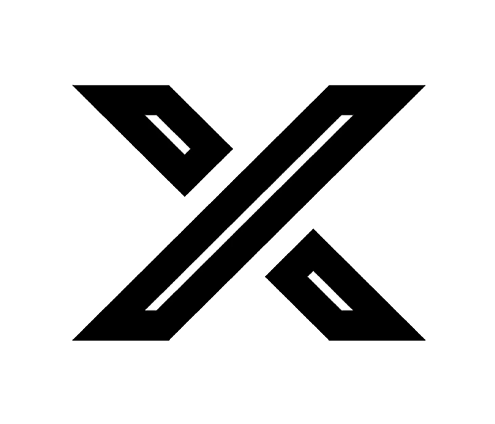 WriterX X icon in black